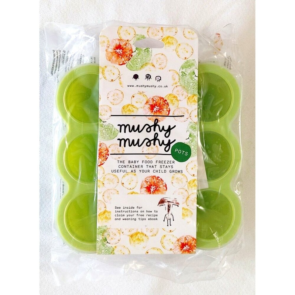 Mushy Pots Silicone Baby Food Freezer Container w/Lid NEW